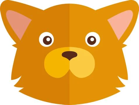Head of cat isolated on white background vector illustration Stock Illustration