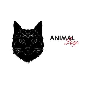 Head Cat kitten icon logo symbol vector illustration Stock Illustration