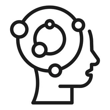 Head changes icon outline vector. Human mind 스톡 일러스트