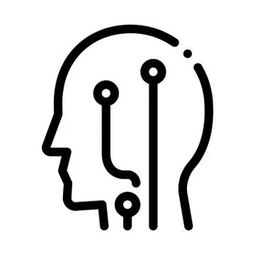 Head Check Biohacking Icon Vector Illustration Illustrazione stock