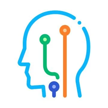 Head Check Biohacking Icon Vector Illustration Illustrazione stock