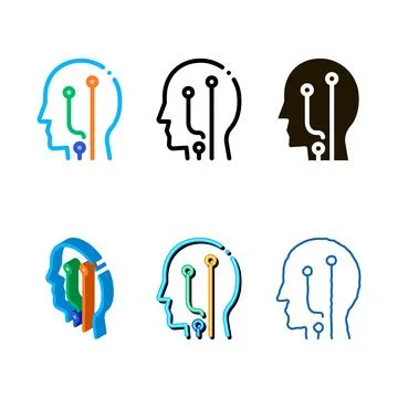 Head check biohacking icon vector diversity イラスト素材