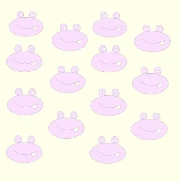 Head cheerful frogs. texture Stock Illustration