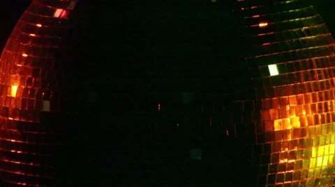 Head-on Closeup of Discoball Spinning Stock Footage 46414854
