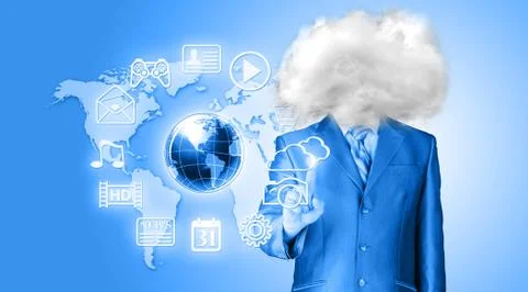 Head in the clouds Stock Illustration
