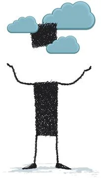 Head in the clouds Illustration