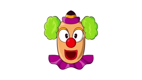 Head of clown icon animation Video stock 157157258