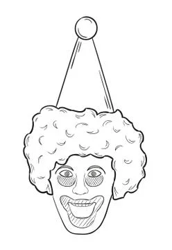 Head of the clown Stock Illustration