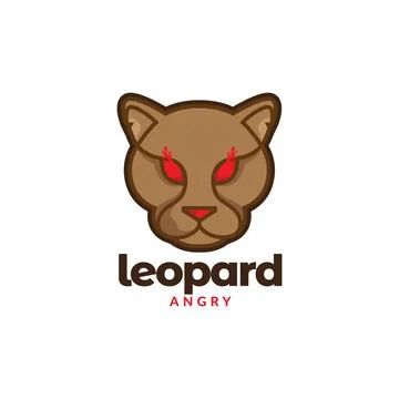 Head colored leopard angry logo design vector graphic symbol icon illustrat.. Stock Illustration