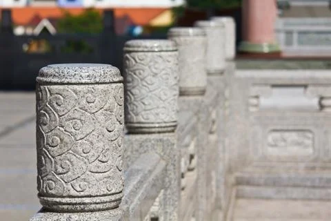 A head of column chinese style Stock Photos