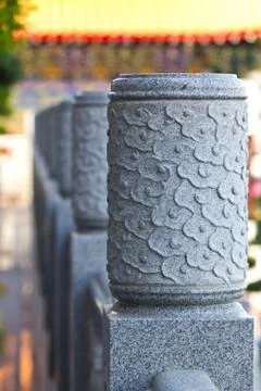 A head of column chinese style Stock Photos