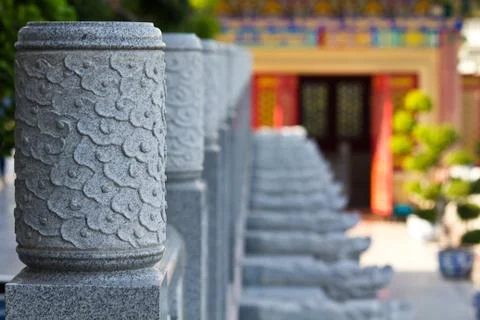 A head of column chinese style Stock Photos