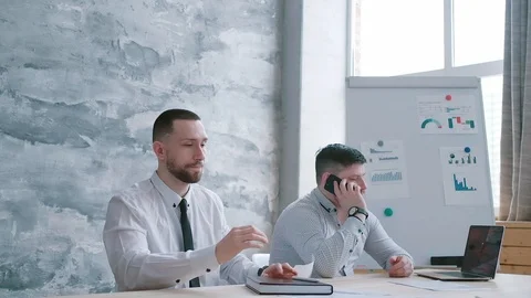 The head of the company furiously throws documents promoting the goods Stock Footage 125634736