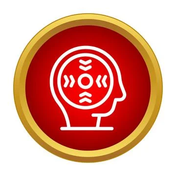 Head concentrating on a target for focus and clarity Stock Illustration
