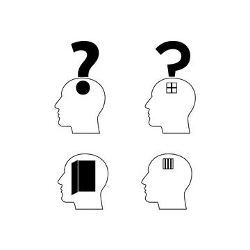 Head concepts icons Stock Illustration