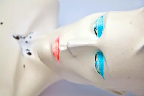 Head of damaged puppet Stock Photos