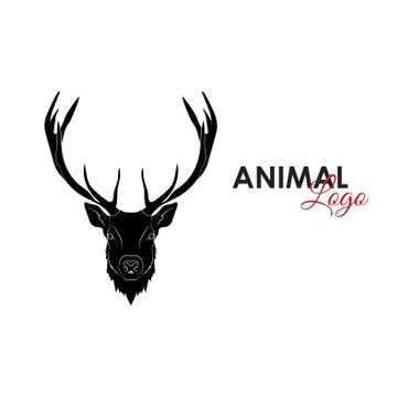Head deer icon logo symbol vector illustration Stock Illustration
