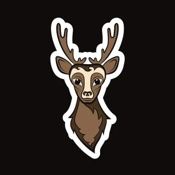Head of a deer. Stock Illustration