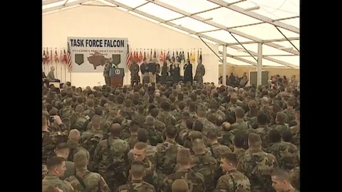 Head delegate of Task Force presents a token of appreciation to President - 1999 Video stock 90453211