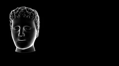 Head demolition on black Stock Footage 8574246