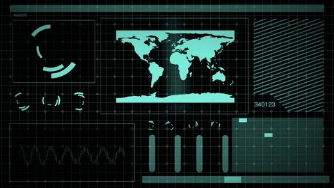 Head up display  background.futuristic desktop screen background. Stock Footage 81196009