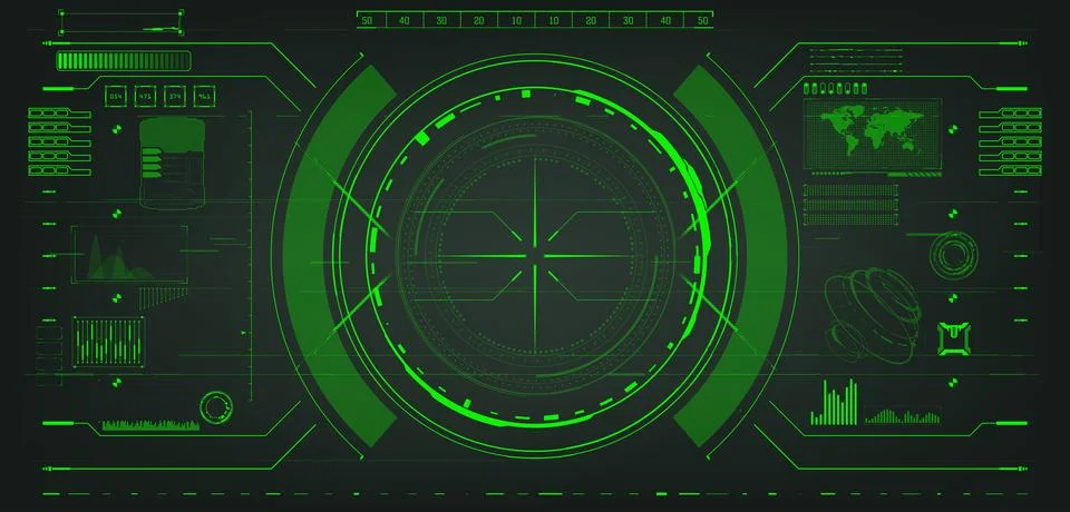 Head-up display. Futuristic game interface. 스톡 일러스트