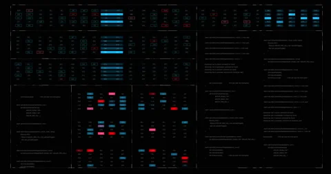 Head up display interface data information template Stock Footage 203825493