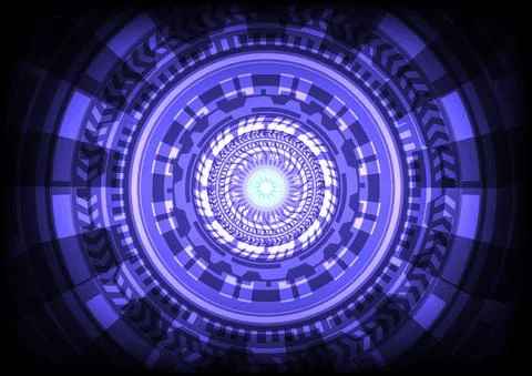 Head-up display interface. Futuristic Sci-Fi glowing HUD circle. Abstract hi- Stock Illustration