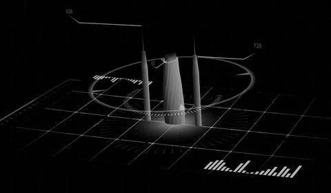 Head-up displays navigation elements of the city for the Internet and applica Stock Illustration