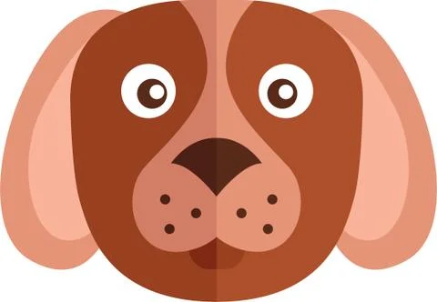 Head of dog isolated on white background vector illustration Stock Illustration
