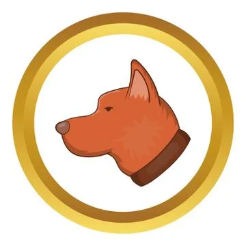 Head of dog vector icon 스톡 일러스트