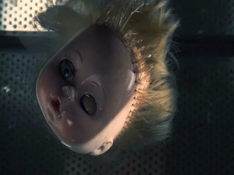 Head doll to cook in boiling liquid for a ritual 스톡 동영상 82246361