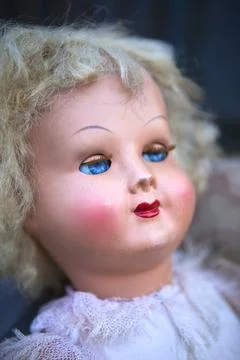 Head of a doll Stock Photos