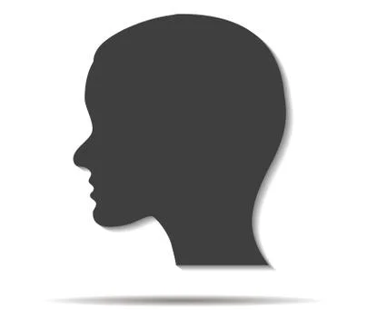 Head double shadow icon vector Illustrazione stock
