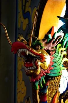 Head dragon statue Stock Photos