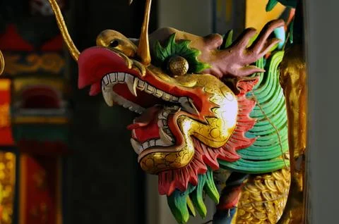 Head dragon statue Stock Photos