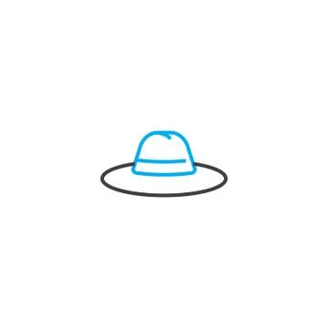 Head dress vector thin line stroke icon. Head dress outline illustration, linear Ilustração Stock