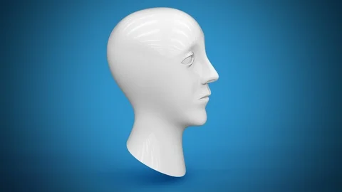 The head of a dummy. Looping footage has 4K resolution. Encoder Prores 4444. Stock-Footage 96602293