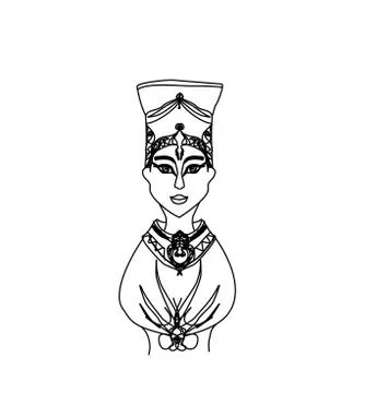 Head of egyptian queen cleopatra Stock Illustration