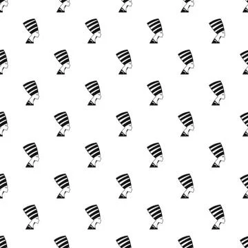 The head of the Egyptian queen pattern vector Illustrazione stock