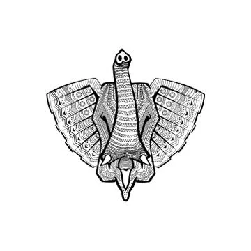 The head of an elephant Stock Illustration