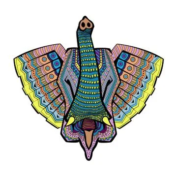 The head of an elephant Stock Illustration