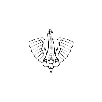 The head of an elephant Stock Illustration