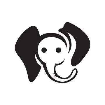 Head Of Elephant Logo Design vector element illustration Stock Illustration