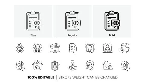 Head, Elevator and Money app line icons. For web app, printing. Line icons Stock Illustration