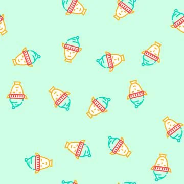 Head elf christmas xmas vector seamless pattern Stock Illustration