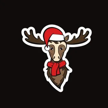 Head of a elk. Stock Illustration