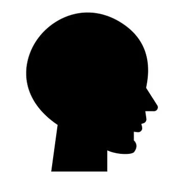 Head empty icon, vector illustration, black sign on isolated background Stock Illustration