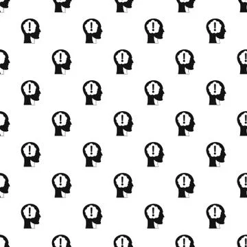 Head with exclamation mark inside pattern vector 스톡 일러스트