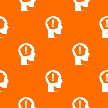 Head with exclamation mark inside pattern seamless 스톡 일러스트